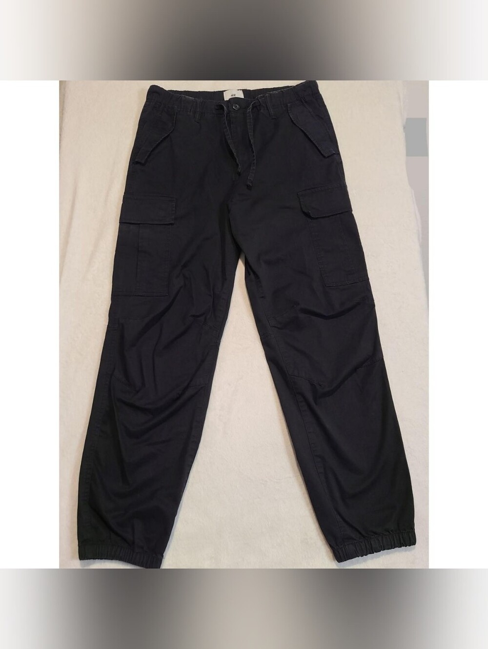 H&M Men's Black Cargo Trousers